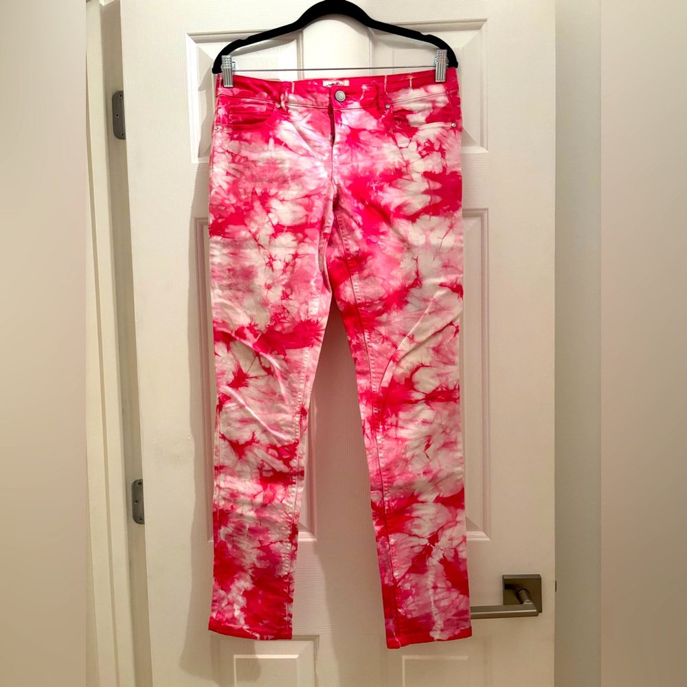 Aéropostale Ashley Ultra Skinny fuchsia tie dye jeans - 9/10